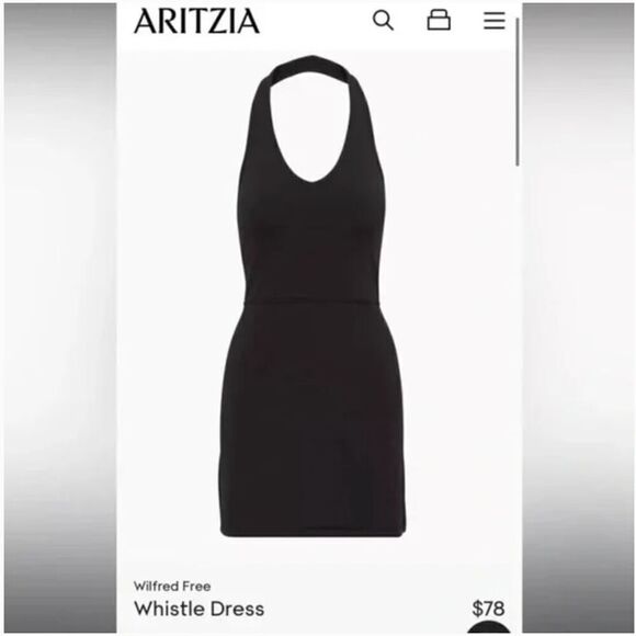 Aritzia Wilfred Free Whistle Dress Black Size Large NWT - Picture 4 of 6